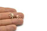 Copper Sun Charm, 12 Raw Copper Sun Charms With 1 Hole (18x13x0.80mm) M02437