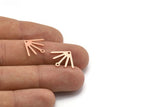Copper Sun Charm, 12 Raw Copper Sun Charms With 1 Hole And 1 Loop (18x15x0.80mm) M02438