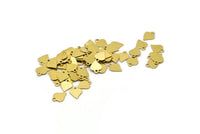 Heart Cabochon Tag, 100 Raw Brass Cabochon Tags , Stamping Tags (10x8mm) Brs 303 A0224