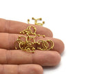 Brass Septum Ring, 24 Raw Brass Septum Rings, Nose Rings, Findings Charms (10x0.9mm) BS 2134