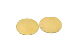 Big Round Stamping Blank, 8 Raw Brass 25mm Stamping Tags , 18 Gauge  B0106