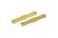 1 Hole Brass Bar, 12 Raw Brass Rectangle Stamping Blank With 1 Hole, Pendant (7.3x36x0.8mm) A0908