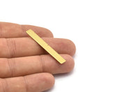 Raw Brass Blank, 12 Raw Brass Stamping Blanks (6x44x0.80mm) B0190