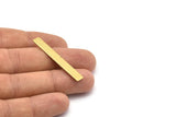 Raw Brass Blank, 12 Raw Brass Stamping Blanks (6x44x0.80mm) B0190