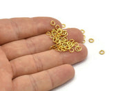 Gold Jump Ring, 250 Gold Tone Brass Jump Rings (4x0.7mm) A0998