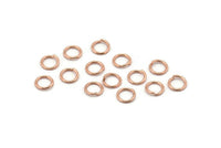 6mm Jump Ring, 250 Rose Gold Tone Brass Jump Rings (6x0.8mm) A1041