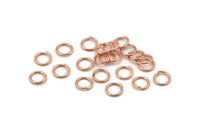 6mm Jump Ring, 250 Rose Gold Tone Brass Jump Rings (6x0.8mm) A1041