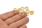 Gold Jump Ring, 50 Gold Tone Brass Jump Rings (10x1.5mm) A1038