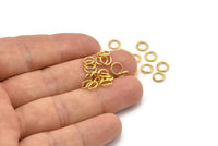 Gold Jump Ring, 250 Gold Tone Brass Jump Rings (6x0.8mm) A1040