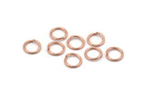 10mm Jump Ring, 50 Rose Gold Tone Brass Jump Rings (10x1.2mm) A1079