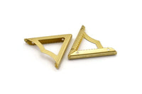 Sewing Collar Clip, 12 Raw Brass Sewing Collar Clips, Collar Pins With 4 Holes (27x34mm)  D0296