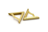 Sewing Collar Clip, 12 Raw Brass Sewing Collar Clips, Collar Pins With 4 Holes (27x34mm)  D0296