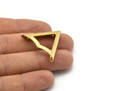 Sewing Collar Clip, 12 Raw Brass Sewing Collar Clips, Collar Pins With 4 Holes (27x34mm)  D0296