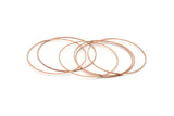 Rose Gold Circle Connector, 8 Rose Gold Plated Brass Circle Connectors (60x0.85mm) Bs-1112 Q0034