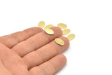 Brass Oval Blank, 50 Raw Brass Oval Blanks, Stamping Blanks (11x8x0.80mm) M02569