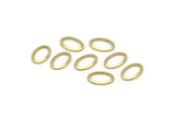 Brass Oval Blank, 50 Tiny Raw Brass Oval Blanks (11x8x0.80mm) M02566