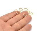 Brass Oval Blank, 50 Tiny Raw Brass Oval Blanks (11x8x0.80mm) M02566
