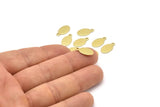 Brass Oval Charm, 50 Raw Brass Oval Charms With 1 Loop, Blanks (14x8x0.80mm) M02573