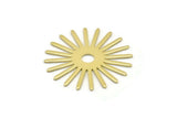 Brass Sun Blank, 6 Raw Brass Sun Blanks, Findings, Connectors (30x0.80mm) M02591