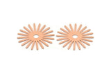Copper Sun Blank, 4 Raw Copper Sun Blanks, Findings, Connectors (30x0.80mm) M02593
