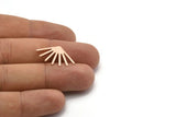 Copper Sun Blank, 12 Raw Copper Sun Blanks, Findings (24x16x0.80mm) M02598