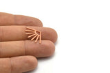 Copper Sun Blank, 12 Raw Copper Sun Blanks, Findings (24x16x0.80mm) M02599