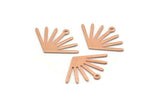 Copper Sun Charm, 12 Raw Copper Sun Charms With 1 Loop (24x17x0.80mm) M02601