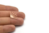 Copper Sun Charm, 12 Raw Copper Sun Charms With 1 Loop (24x17x0.80mm) M02601