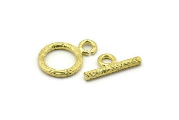 Brass Chain Part, 3 Raw Brass Chain Parts, Chain Choker Necklace Lock Part Connectors (21x3mm-15x2mm) N1550