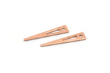 Copper Triangle Charm, 48 Raw Copper Triangle Charms With 1 Hole, Pendants, Findings (20x4x0.70mm) M02611