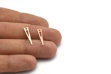 Copper Triangle Charm, 48 Raw Copper Triangle Charms With 1 Hole, Pendants, Findings (20x4x0.70mm) M02611