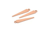 Copper Triangle Charm, 48 Raw Copper Triangle Charms With 1 Loop, Pendants, Findings (23x4x0.70mm) M02613