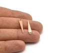 Copper Triangle Charm, 48 Raw Copper Triangle Charms With 1 Loop, Pendants, Findings (23x4x0.70mm) M02613