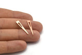 Copper Triangle Blank, 24 Raw Copper Triangle Blanks (26x4.5x0.80mm) M02590
