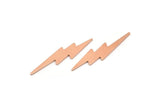 Copper Lightning Blank, 12 Raw Copper, Copper Lightning Blanks, Stamping Blanks (34x8x0.70mm) M02606