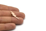Copper Lightning Blank, 12 Raw Copper, Copper Lightning Blanks, Stamping Blanks (34x8x0.70mm) M02606