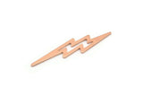 Copper Lightning Blank, 12 Raw Copper, Copper Lightning Blanks, Stamping Blanks (34x8x0.70mm) M02607