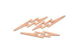 Copper Lightning Blank, 12 Raw Copper, Copper Lightning Blanks, Stamping Blanks (34x8x0.70mm) M02607