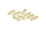 Pirinç Markiz Tılsımı, 1 Delikli 50 Ham Pirinç Oval Tılsım, Boşluklar (14x4x0,80 mm) M02578