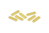 Brass Blank, 50 Raw Brass Rectangle Blanks, Geometric Stamping Blanks (14x4x0.80mm) M02581