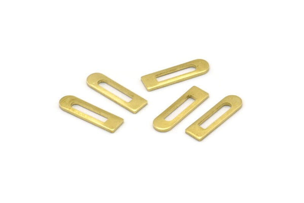 Brass Blank, 50 Raw Brass Rectangle Blanks, Geometric Stamping Blanks (14x4x0.80mm) M02582