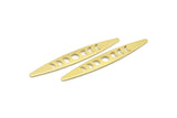 Brass Oval Blank, 12 Raw Brass, Brass Blanks, Brass Oval Moon Phases Blanks (50x7x0.80mm) M02496