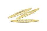 Brass Oval Blank, 12 Raw Brass, Brass Blanks, Brass Oval Moon Phases Blanks (50x7x0.80mm) M02496