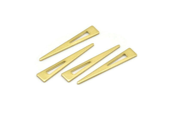 Brass Triangle Blank, 50 Raw Brass Tiny Triangle Stamping Blanks, Findings (26x4.5x0.80mm) M02499