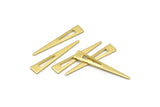 Brass Triangle Blank, 50 Raw Brass Tiny Triangle Stamping Blanks, Findings (26x4.5x0.80mm) M02499