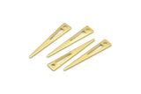 Brass Triangle Charm, 50 Raw Brass Tiny Triangle Charms With 1 Hole, Findings (26x4.5x0.80mm) M02502