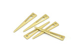 Brass Triangle Charm, 50 Raw Brass Tiny Triangle Charms With 1 Hole, Findings (26x4.5x0.80mm) M02502