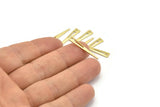 Brass Triangle Charm, 50 Raw Brass Tiny Triangle Charms With 1 Hole, Findings (26x4.5x0.80mm) M02502
