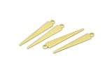 Brass Triangle Charm, 50 Raw Brass Tiny Triangle Charms With 1 Loop, Findings (29x4.5x0.80mm) M02511