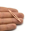 Copper Oval Blank, 8 Raw Copper, Copper Blanks, Copper Oval Moon Phases Blanks (50x7x0.80mm) M02491